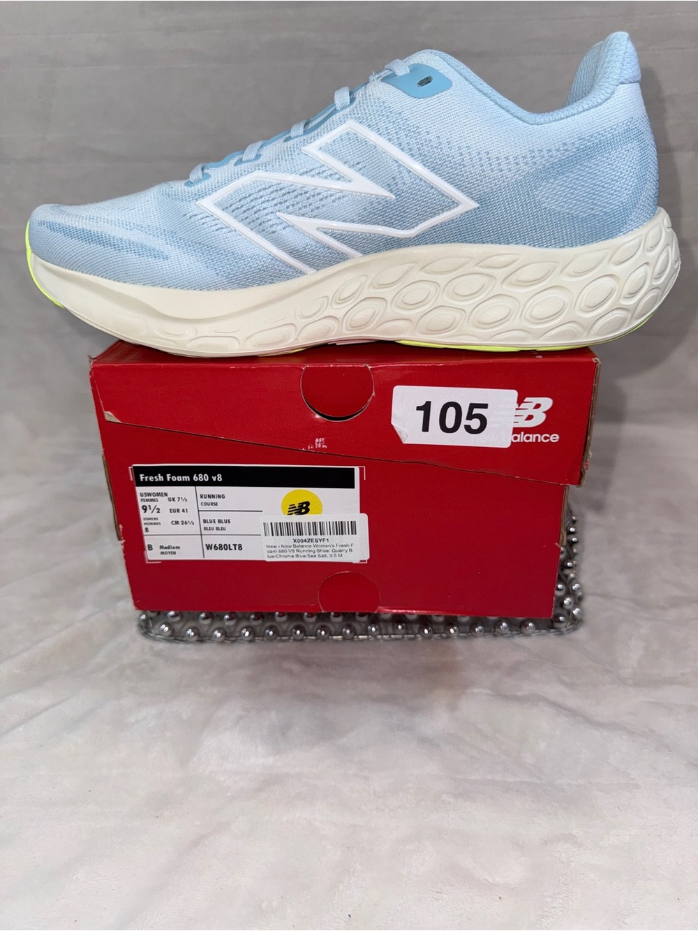 New Balance 680v8 Sneakers 👟💙 Women’s 9.5 or 8 Men’s Light Blue W680LT8 NEW - Picture 6 of 13